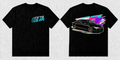 Fifth Gear Honda Civic FD Neon Tee - Black colorway front and back