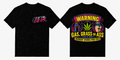 Fifth Gear Gas Grass Or Ass Tee Neon - Black colorway front and back