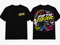 Fifth Gear Mazda 323 Low Loud & Late Tee - Black Fifth Gear Streetwear colorway front and back