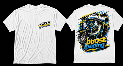 Boost Loading - White Tee front and back