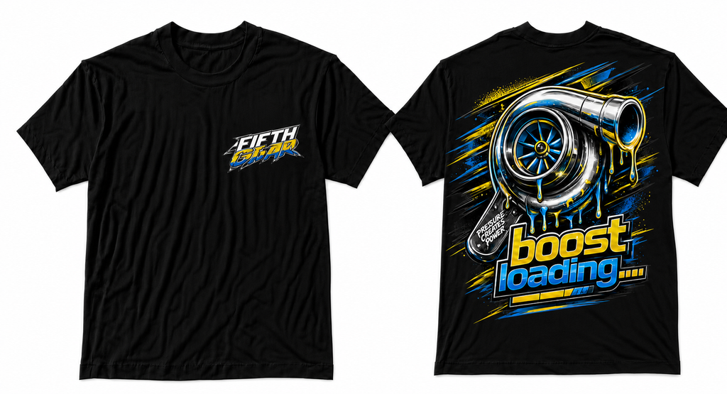 Boost Loading - Black Tee front and back