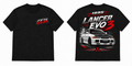 Mitsubishi Lancer Evo 3 YR2SLO 1995 - Black Tee front and back