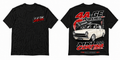 Ford MK1 Cortina 4A-GE Built Different - Black Tee front and back