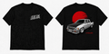 Fifth Gear Toyota Hilux Lowlux Tee - Black colorway front and back