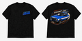 Ford Escort MK1 Street Racer - Black Tee front and back