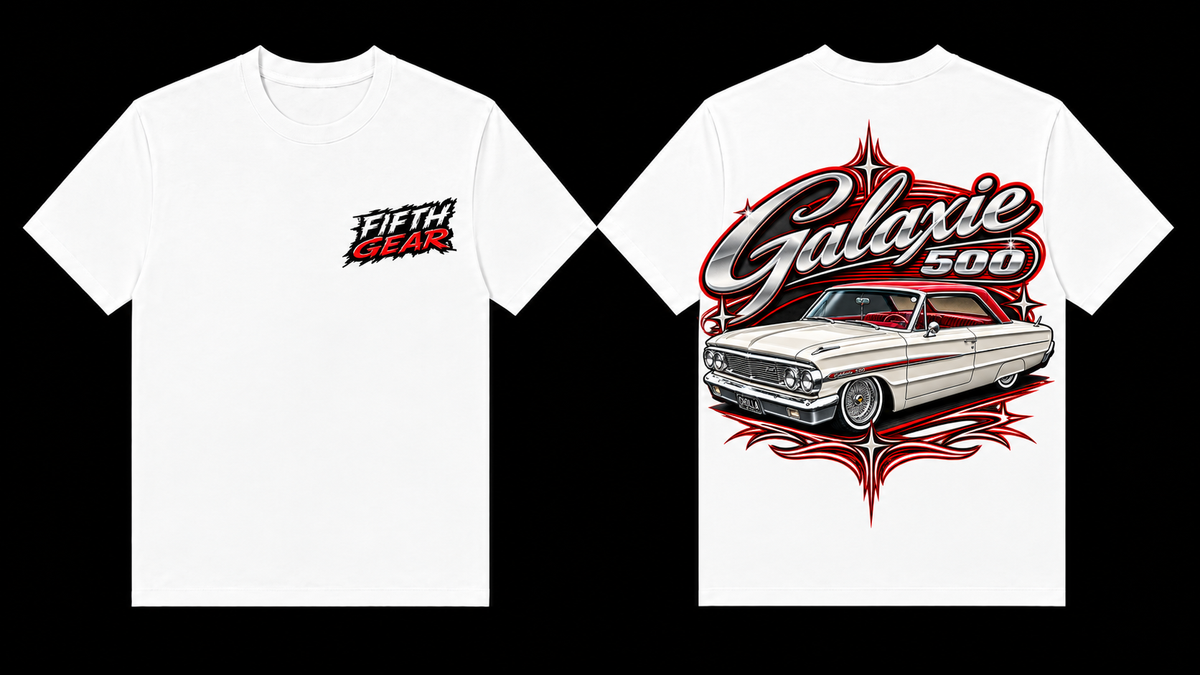 Galaxie 500 Tee – White colourway front and back
