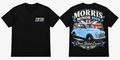 Morris Minor 1000 Classic British Cruiser Tee – Black colourway front and back