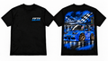 White Blue #7 Street Racing Tee front and back mockup