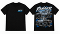 Black Ranger Off-Road Tee front and back mockup
