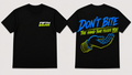Don't Bite The Hand That Feeds You Tee - Black, front and back