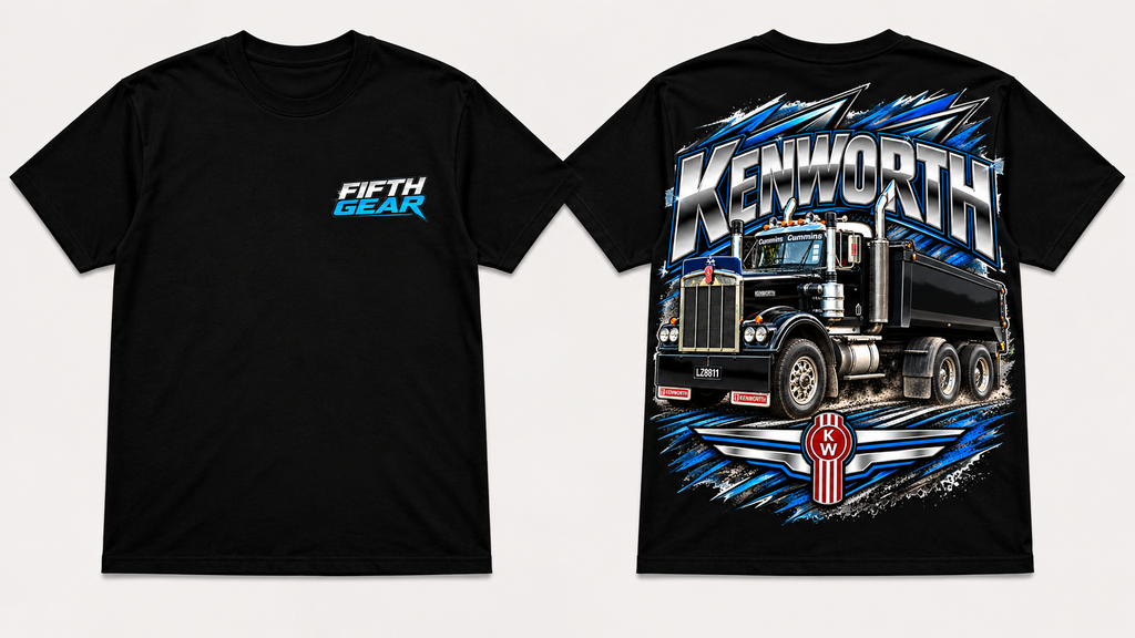 Kenworth Tee – White, front and back
