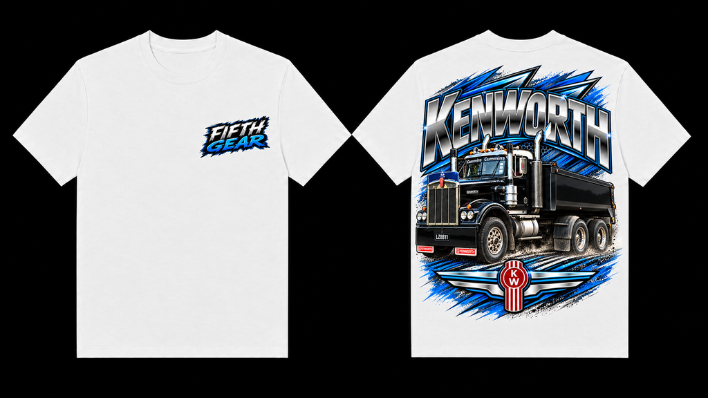 Kenworth Tee – Black, front and back