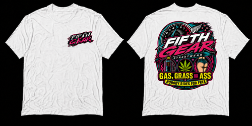 Gas Grass or Ass - White Tee front and back