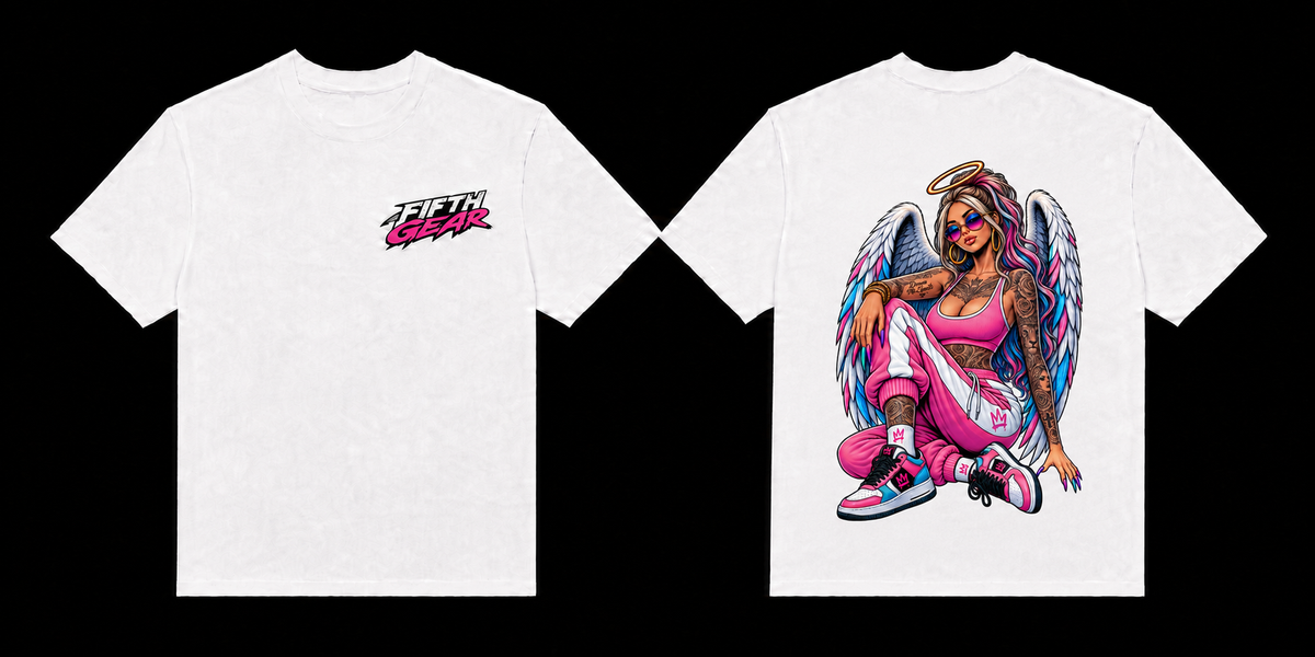 Fallen - White Tee front and back