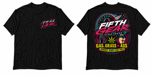 Gas Grass or Ass - Black Tee front and back